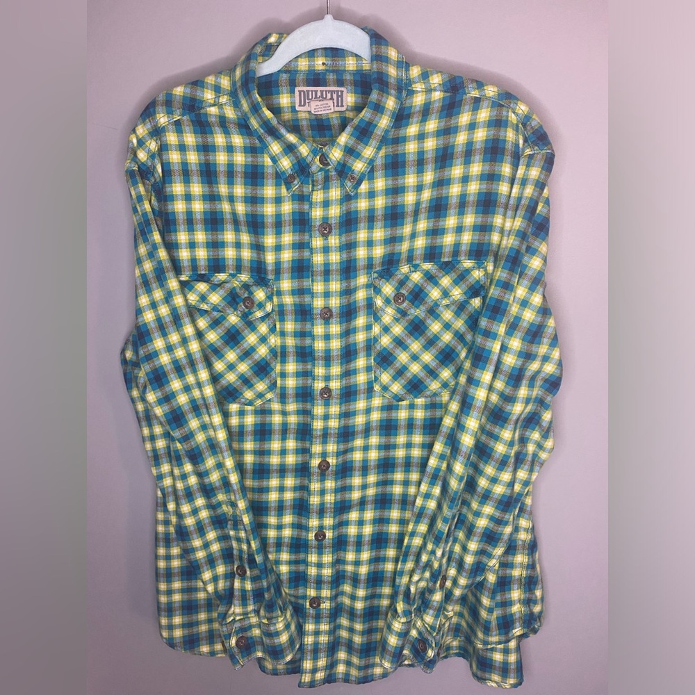 Men’s Duluth Trading Company XL plaid flannel long sleeve shirt